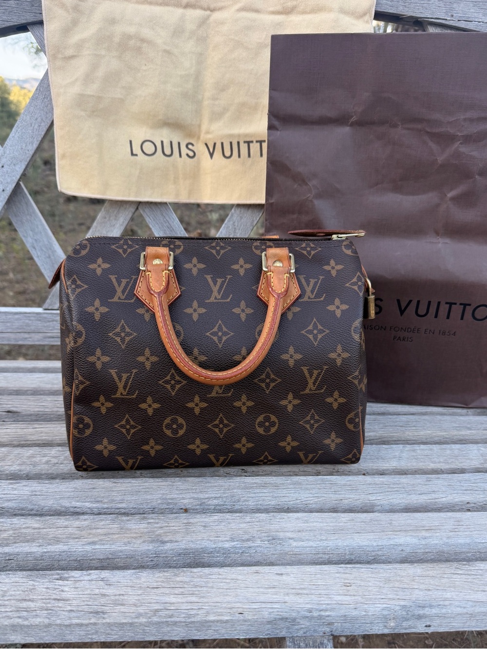 Authentic Louis Vuitton Monogram Speedy 25 - Picture 3 of 15